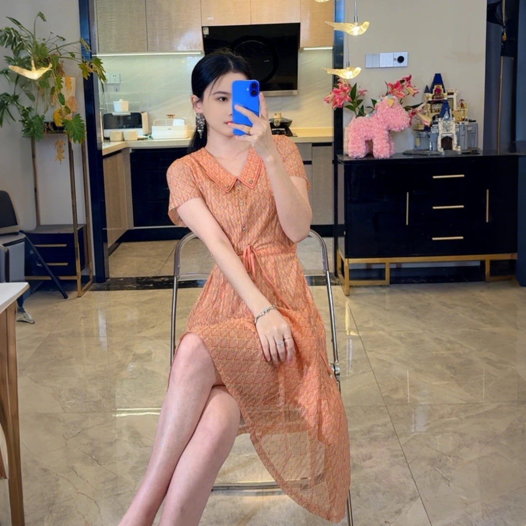 955高档气质度假风碎花连衣裙遮肚子藏肉A字裙女爆款2025新款洋气