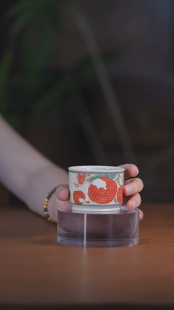 红绿彩荔枝容天杯