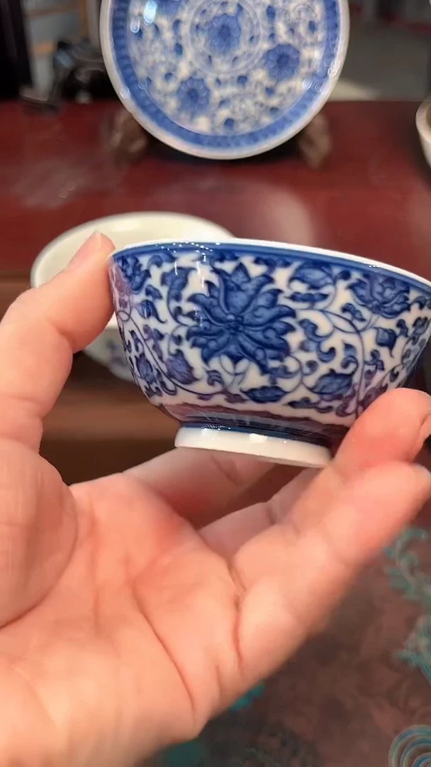 镹曰陶手工手绘柴窑制作茶具宫碗