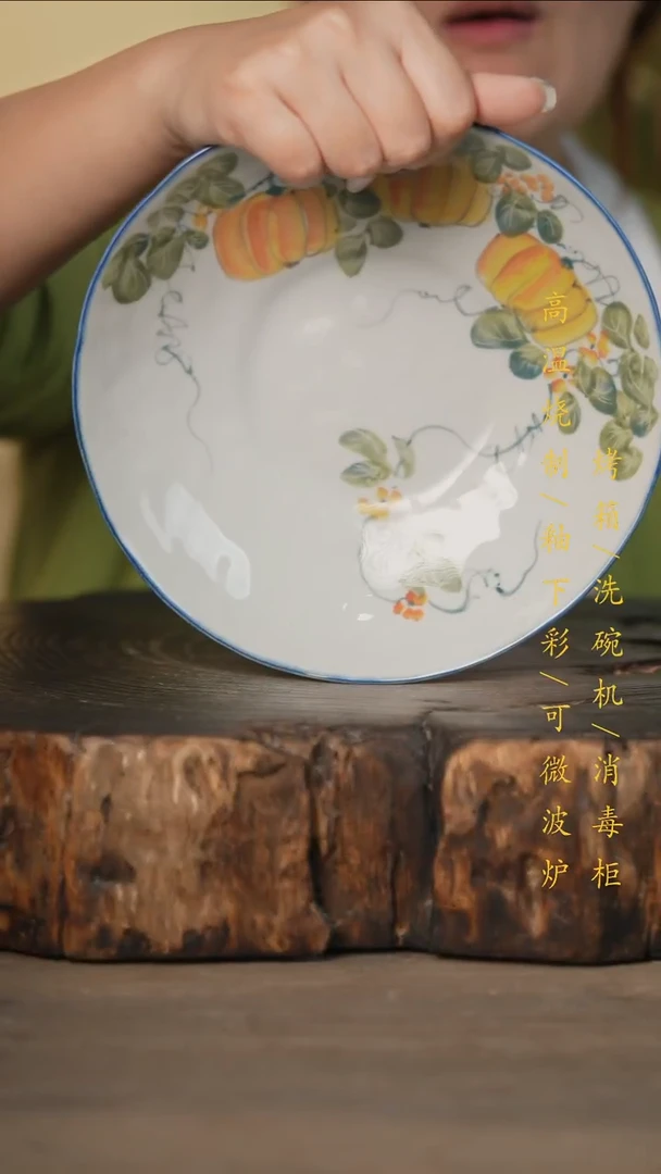 瓷片景德镇高温釉下彩可微波烤箱洗碗机