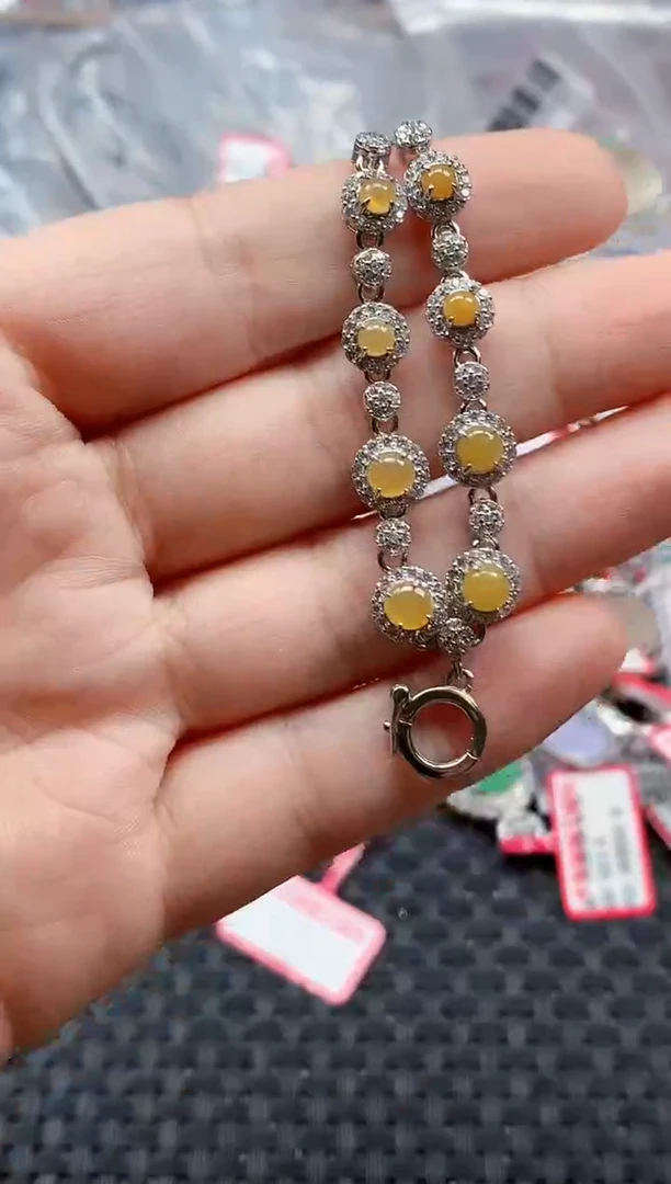 银S925镶嵌戒指翡翠天然A货缅甸翡翠