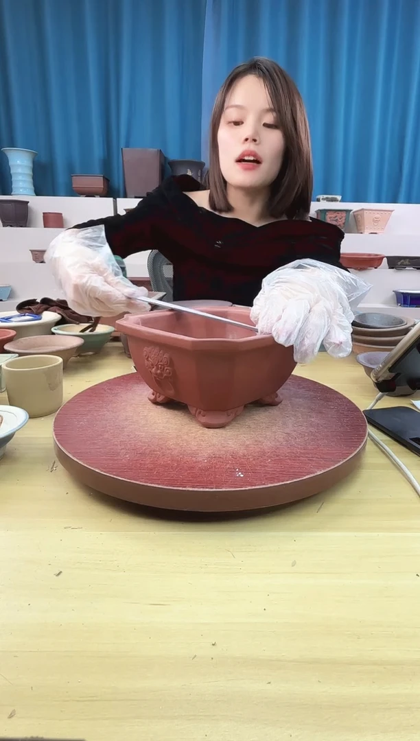 紫砂花盆浅草紫砂花盆