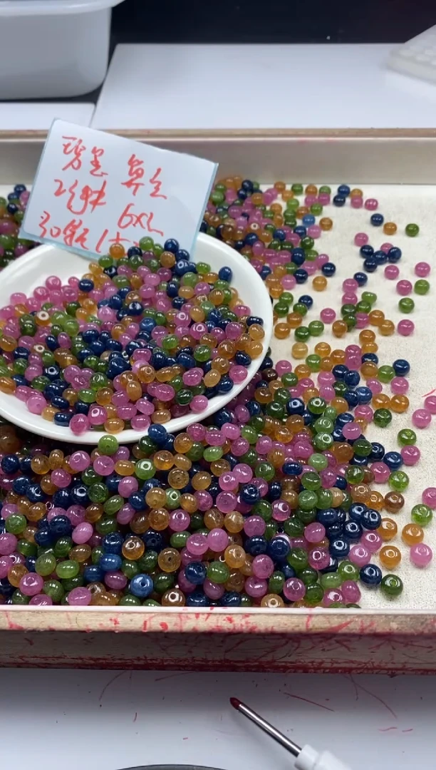 【闪购商品】碧玺颈饰未镶嵌w2099碧*玺算盘6*3mm*30颗