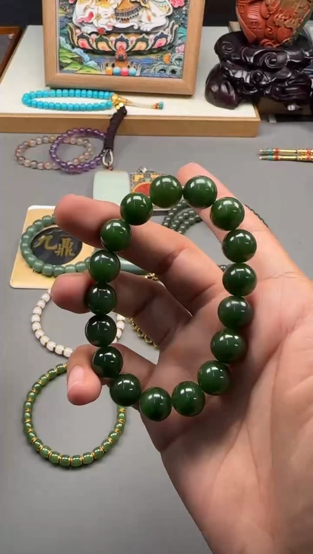 【闪购商品】和田玉（碧玉）手串手串未镶嵌手串手串