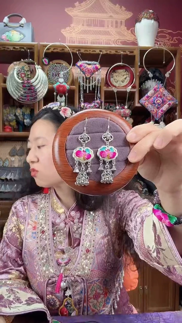 刺绣耳环29 甜甜民族风