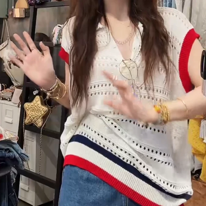 夏季新款宽松百搭针织上衣C5424