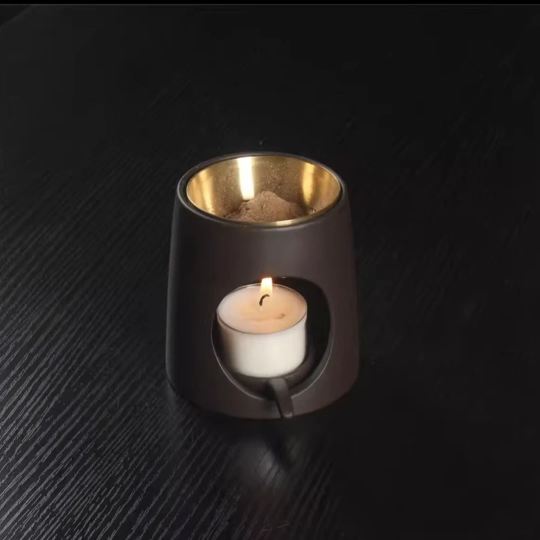 陶瓷香薰炉室内蜡烛加热提香器茶道家用