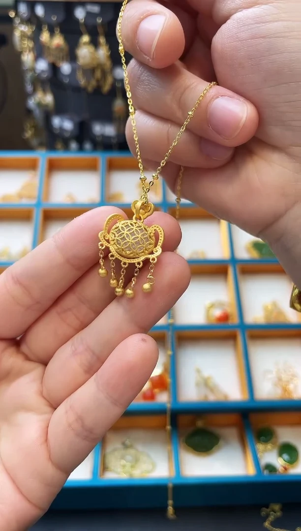 【闪购商品】和田玉吊坠银S925镀金镶嵌吊坠