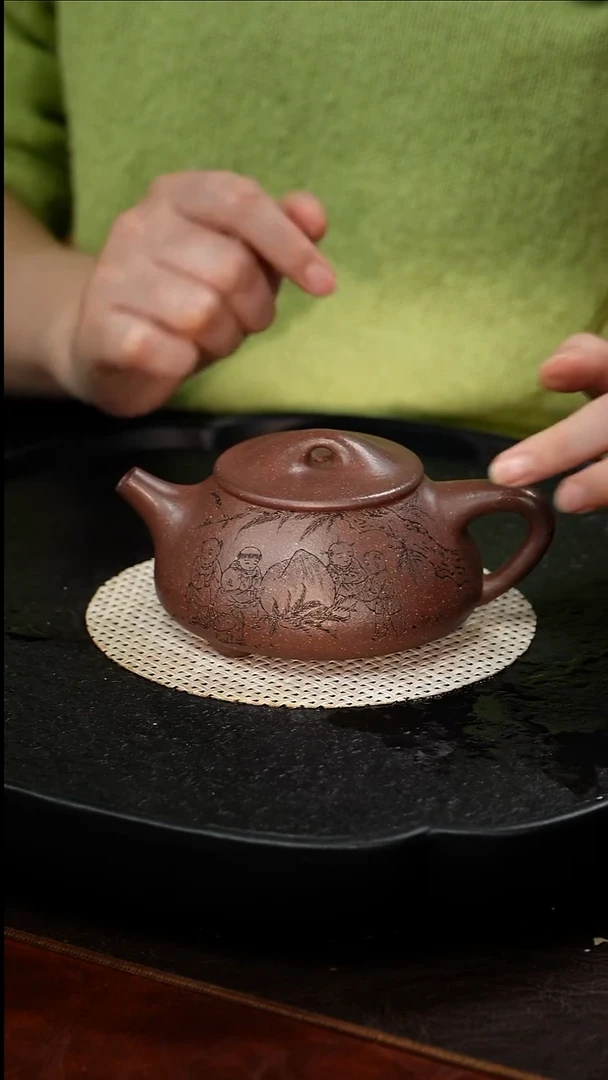 茶壶紫砂周锡芬 石瓢72 紫玉金砂 230毫升