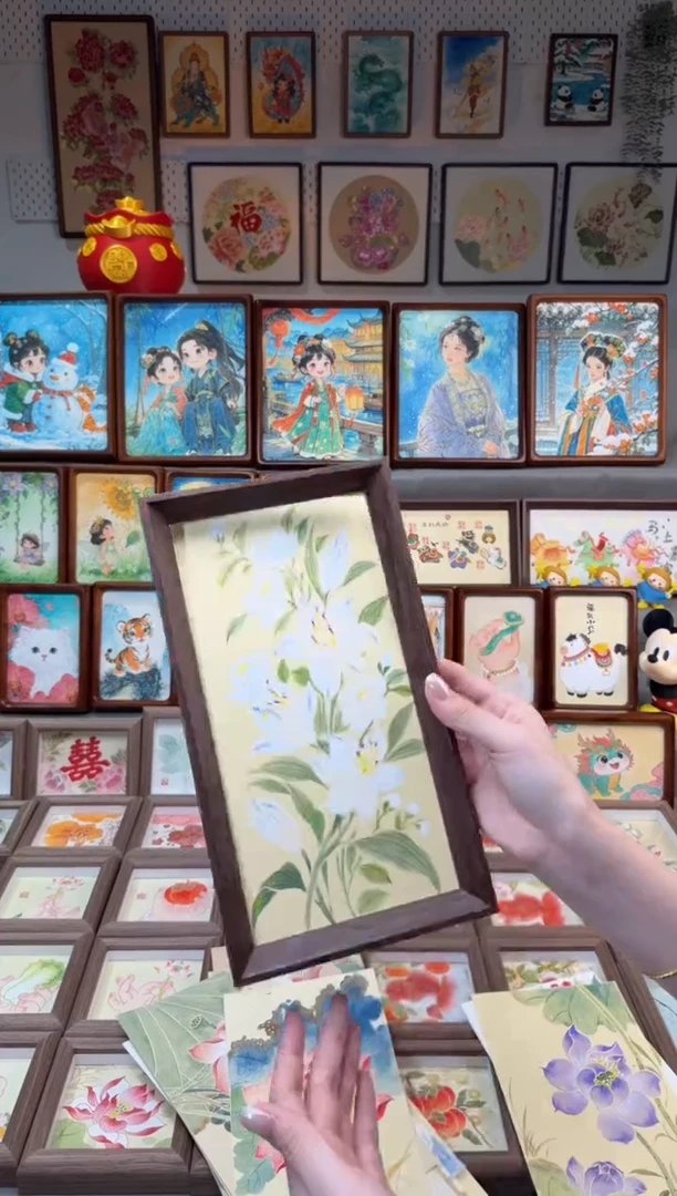 国画白百合花 手绘国画27