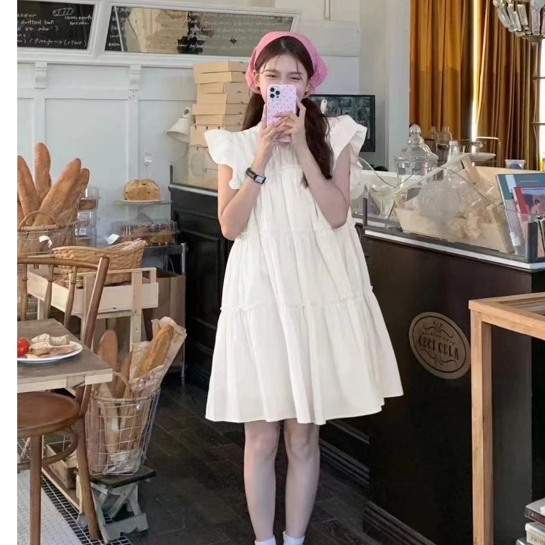 【晴晴自制】2025夏季宽松连衣裙韩版休闲甜美显瘦减龄气质连衣裙