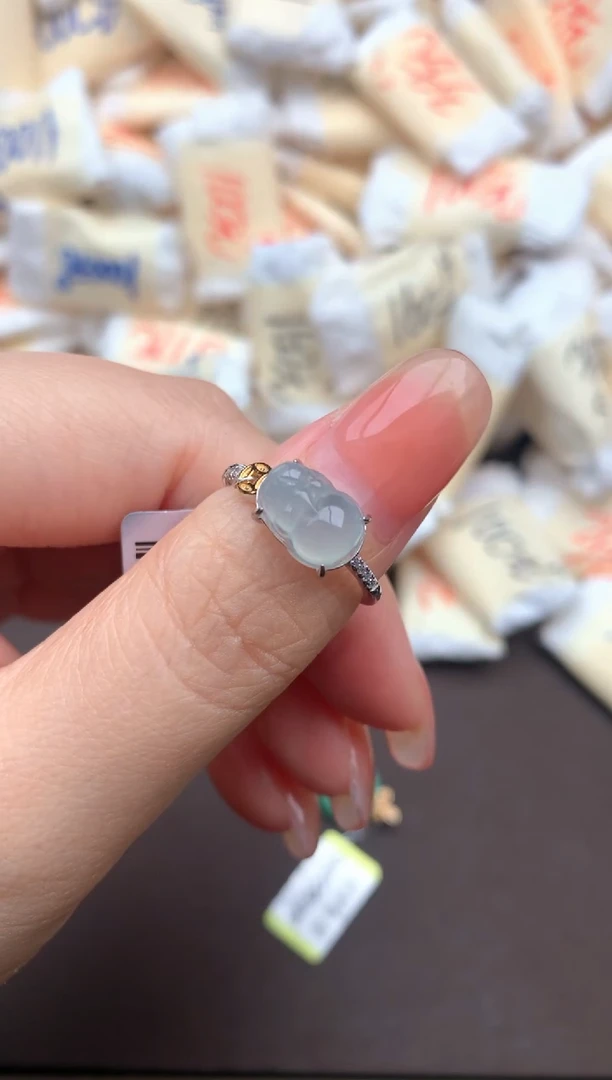 翡翠挂件银S925镶嵌一