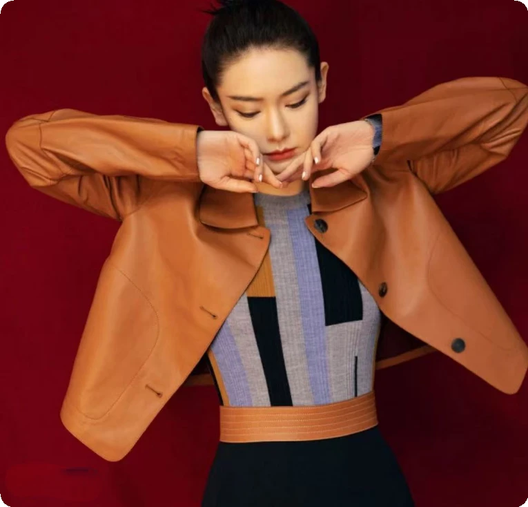 春秋款女士皮衣女秋季短款修身洋气皮夹克外套6088