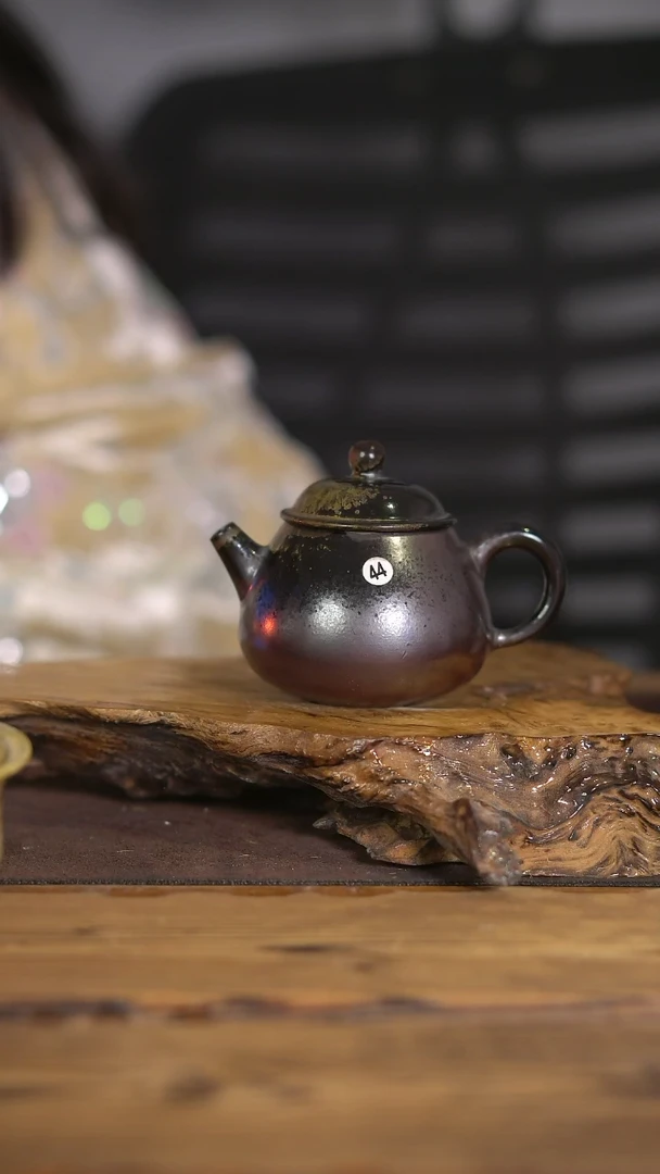 -**-景德镇柴烧乌金泥 茶壶44