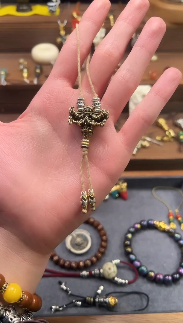吊坠金刚菩提普巴三通铜色套装