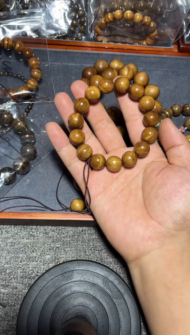 金丝楠手串/手链1.5药香老料影子波46.8