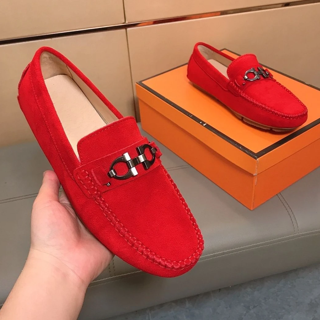 真皮磨砂豆豆鞋韩版懒人皮鞋2025新款爆款休闲驾车鞋软底舒适百搭