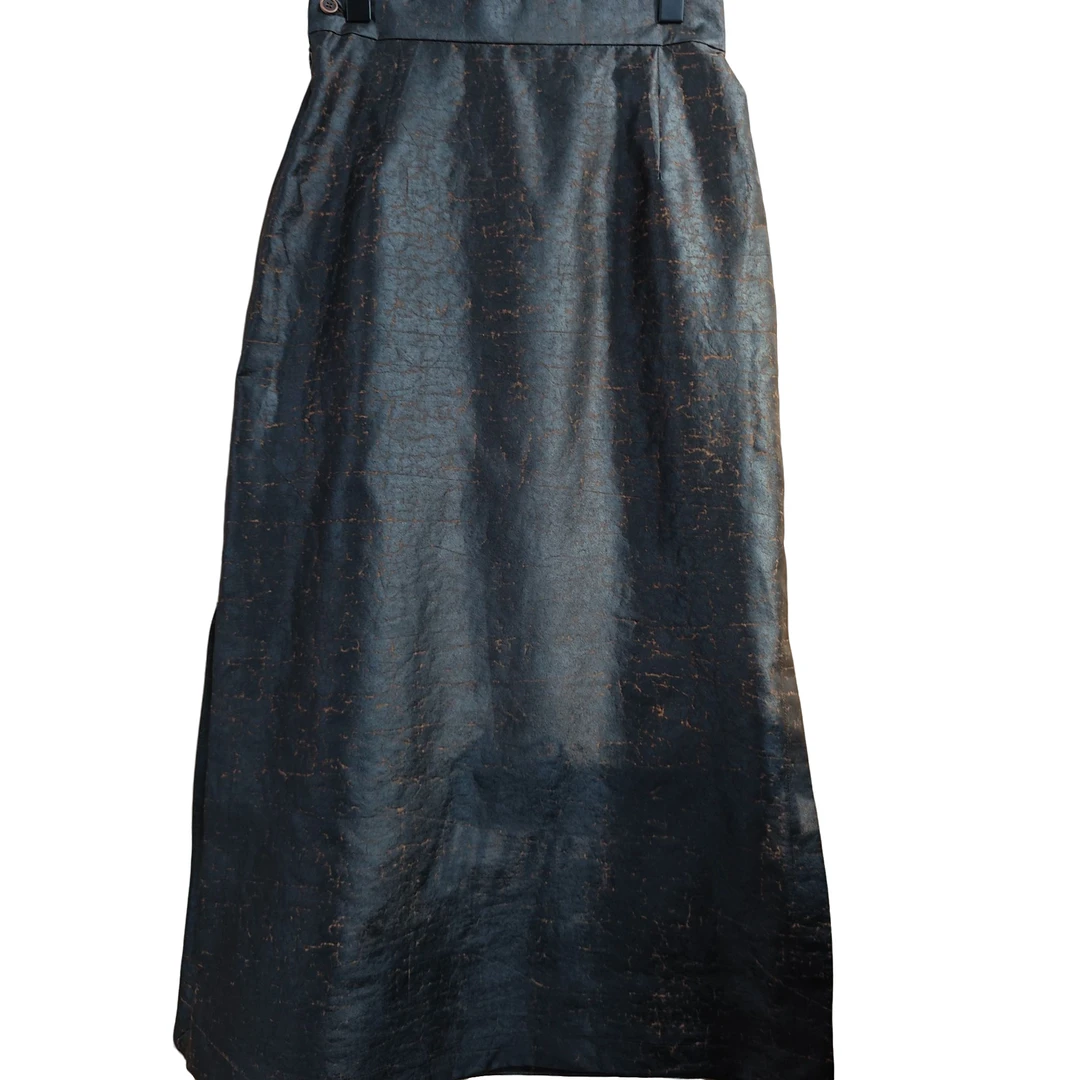 原色龟纹桑蚕丝西裙，百分百桑蚕丝，面料透气