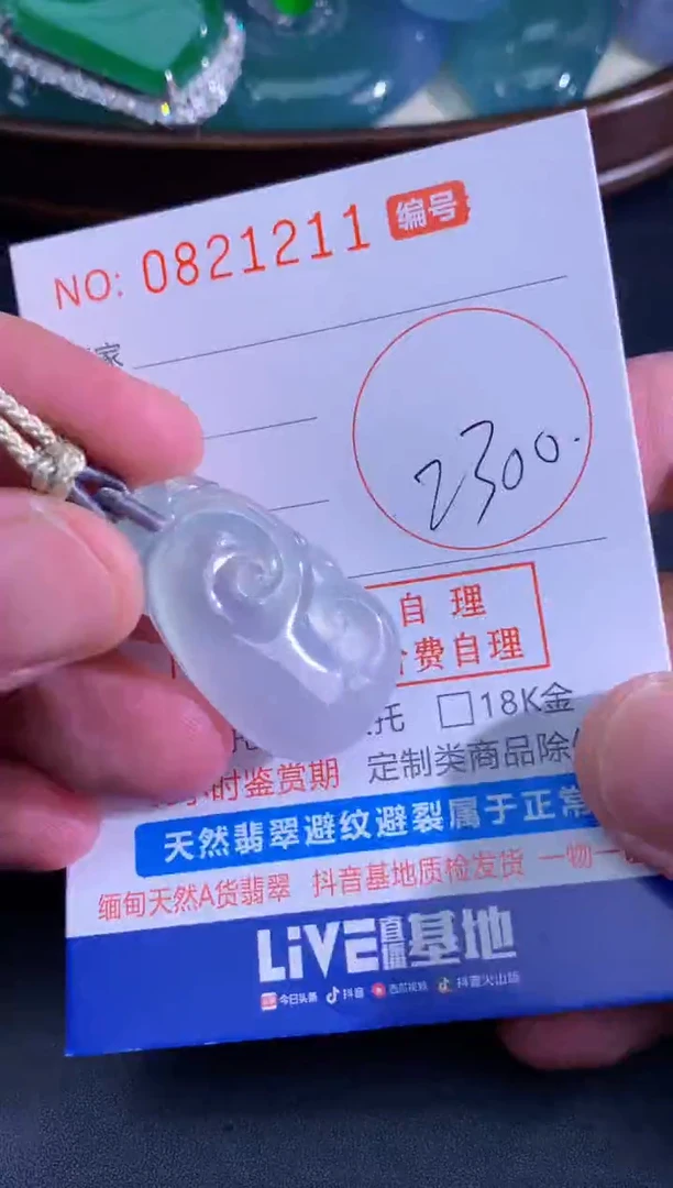 颈饰未镶嵌翡翠天然A货翡翠