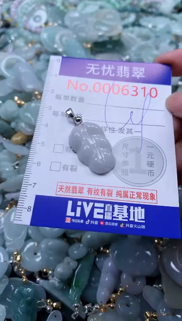 翡翠未镶嵌吊坠(不含链)6310