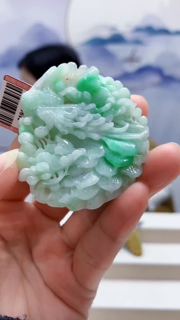 未镶嵌定制翡翠4852lr-毛货挂件14