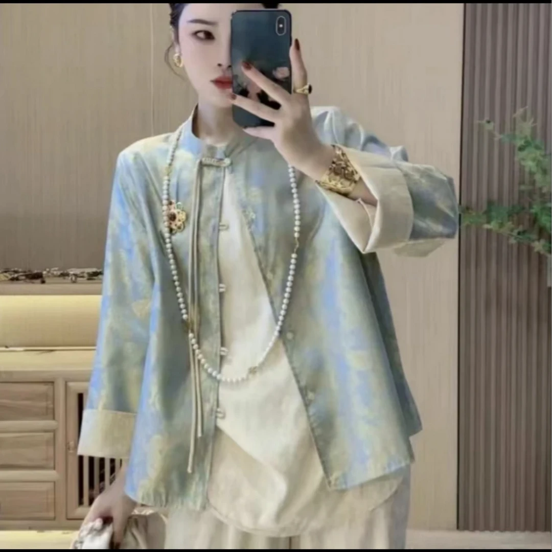 （双面穿）秋季新款外套女时尚显瘦百搭洋气新中式复古国风双面穿