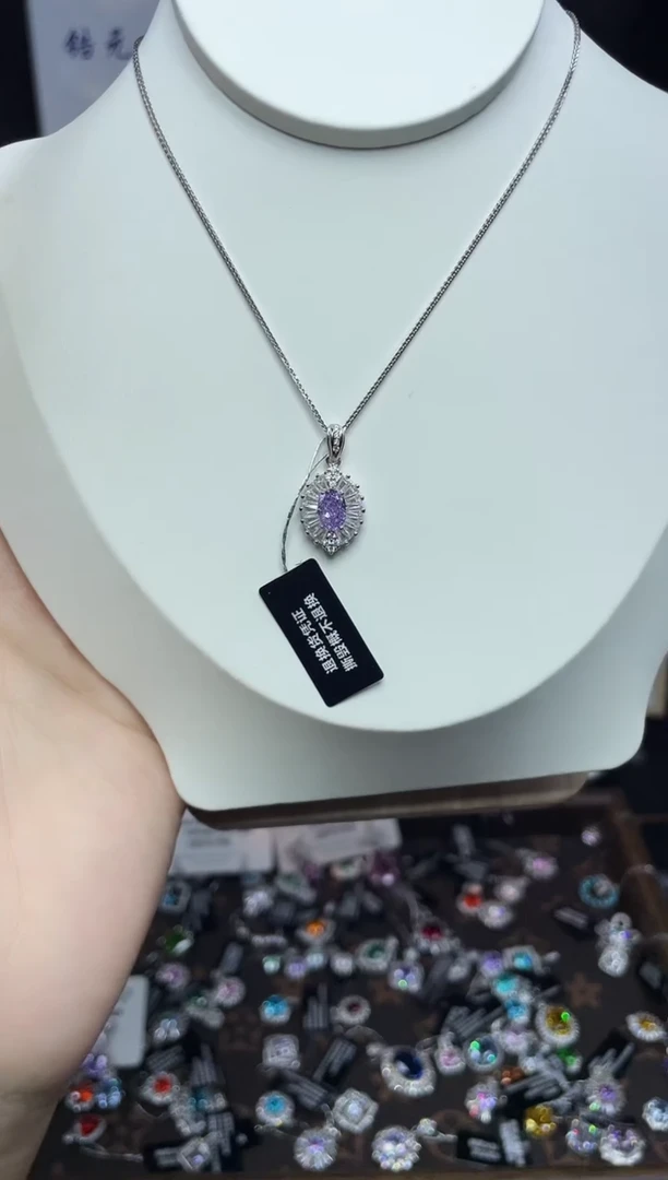 合成立方氧化锆925银编号F0172  套链