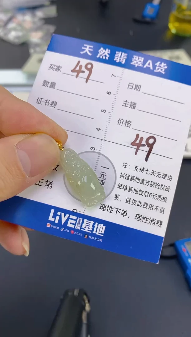 【闪购商品】翡翠颈饰18K金镶嵌天然A货翡翠