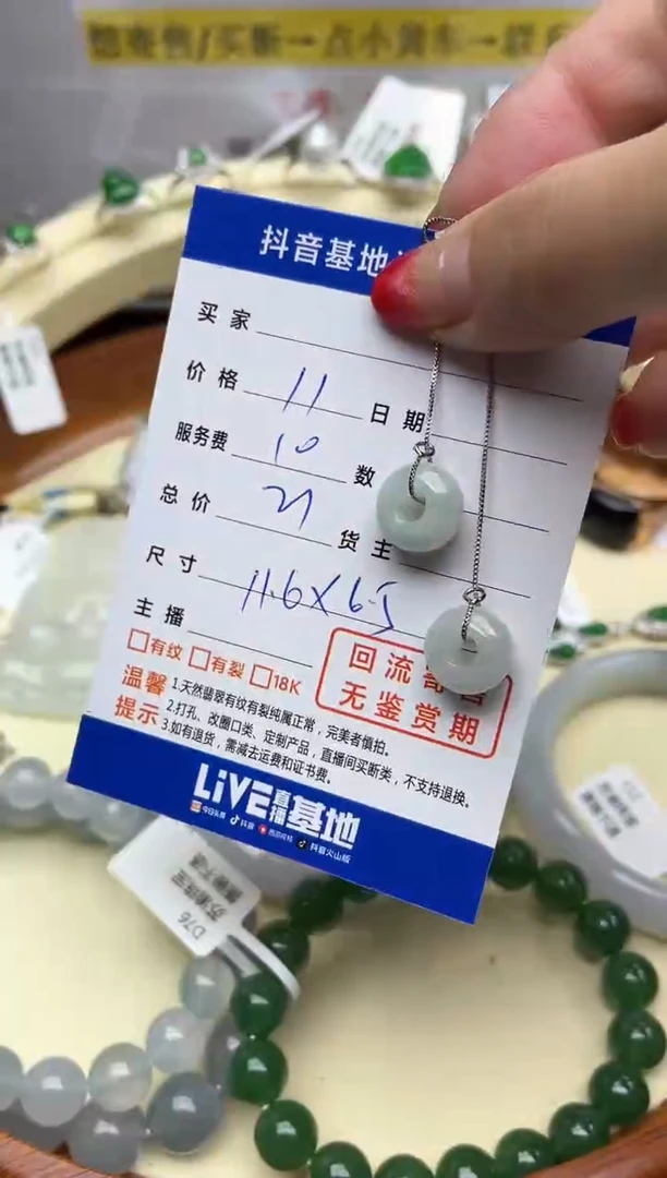 【闪购商品】翡翠颈饰银S925镶嵌回流寄售，不退不换