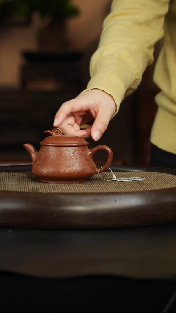 茶壶紫砂紫砂壶12 红降坡 220cc左右