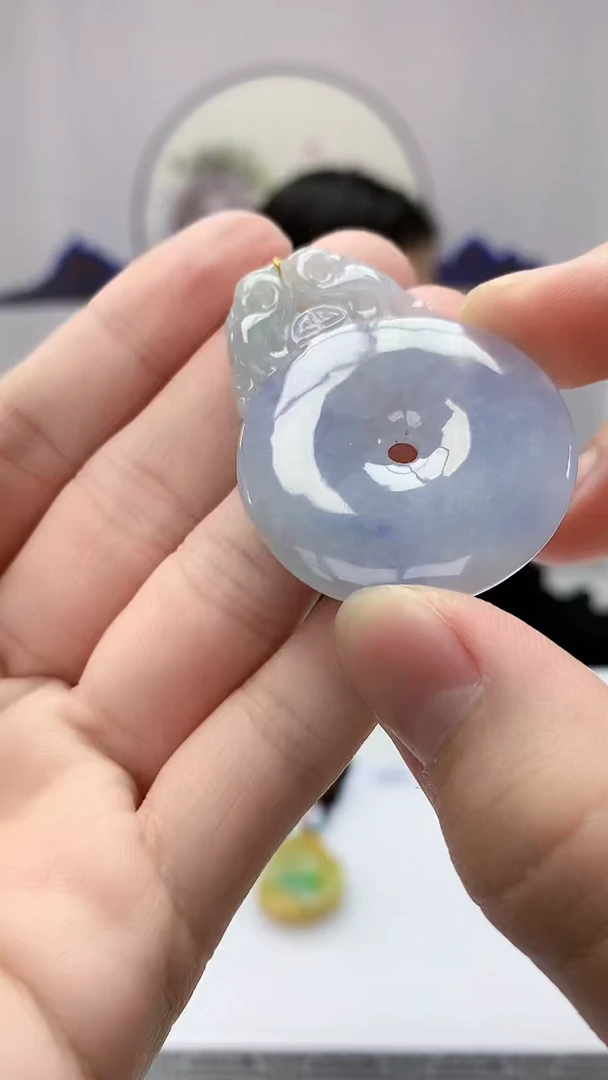 【闪购商品】定制翡翠未镶嵌4852bb-毛货挂件78