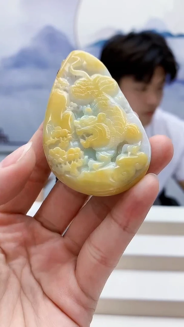 未镶嵌定制翡翠5145lr-毛货挂件28