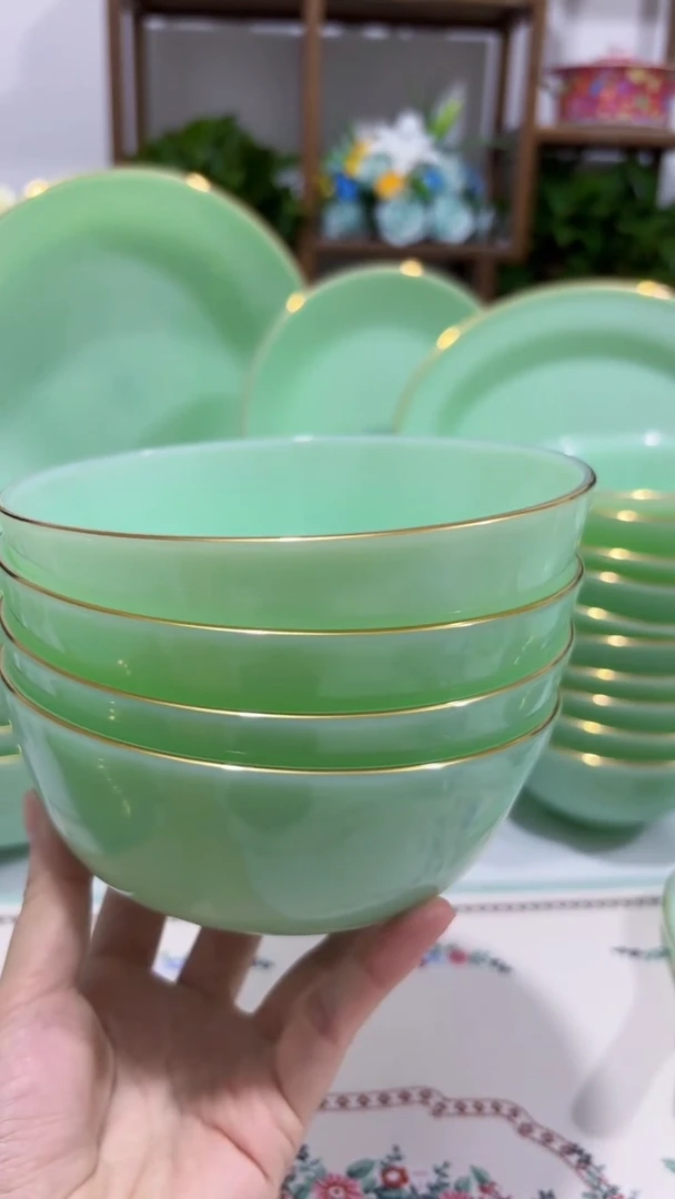 瓷 5.5英寸玉瓷碗4个口径13.8厘米