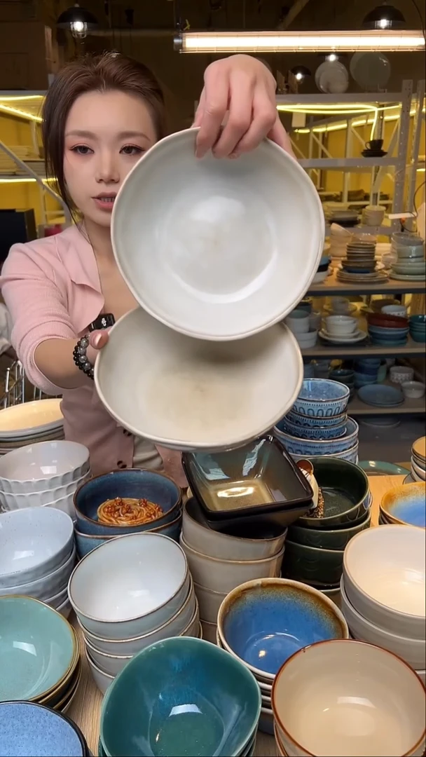 瓷34【瑕疵】外贸尾货窑变釉下彩