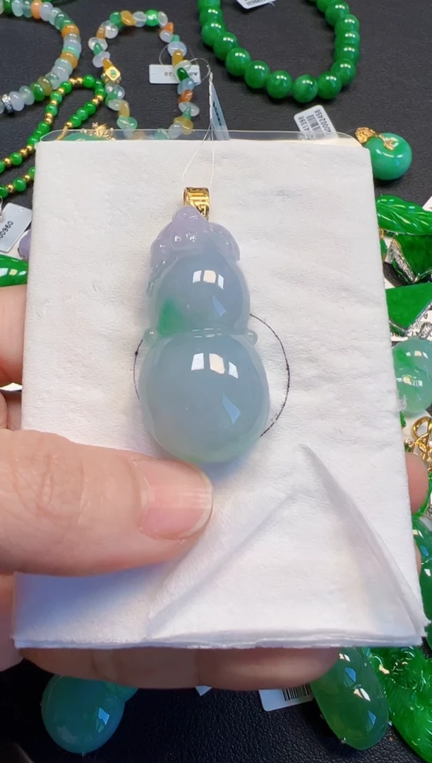 【闪购商品】翡翠吊坠(不含链)18K金镶嵌5980