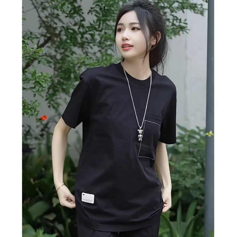 2025夏季新款短袖t恤男士潮流简约时尚休闲百搭半袖T恤上衣服男