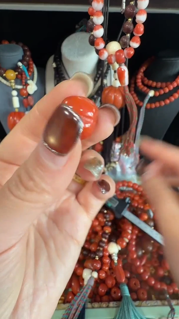 颈饰琉璃大****1禅藏好珠子老