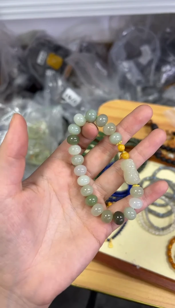 【闪购商品】和田玉手链未镶嵌和田玉多宝貔貅款手链[0830]