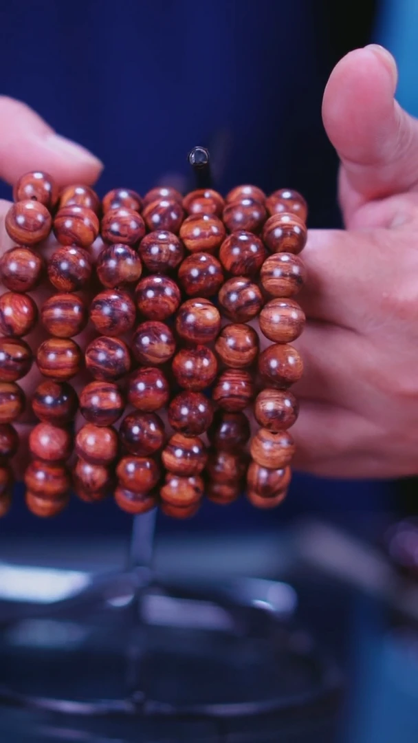 黄花梨/降香黄檀海南黄花梨1.2虎皮纹手串