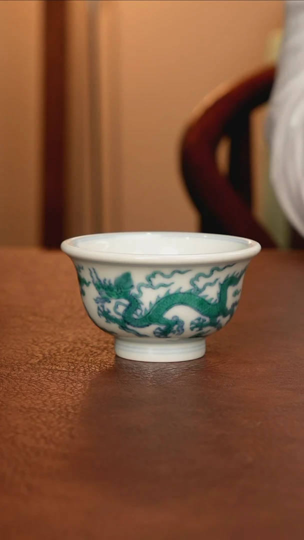 景德镇瓷器，明成化青花瓷手绘茶具~