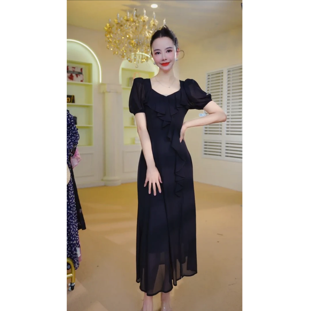 2025新款赫本风高端精致高级感小个子连衣裙A47211
