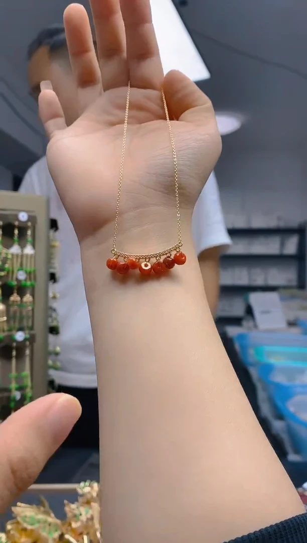 【闪购商品】翡翠耳饰合金91翡翠锁骨链