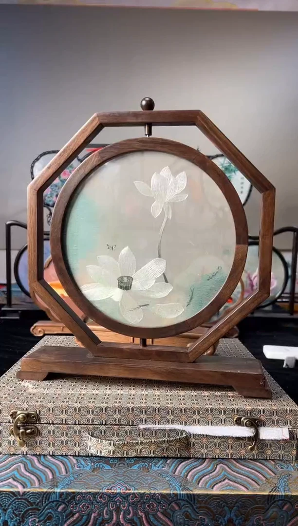 刺绣纯手工非遗苏绣双面绣摆件