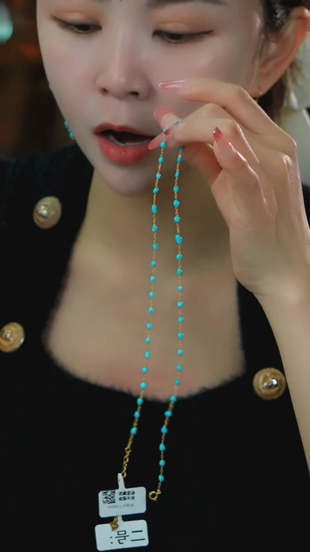 【闪购商品】绿松石项链银S925镶嵌发货一件