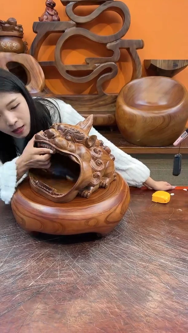 【闪购商品】稳定木实木创意貔貅摆件