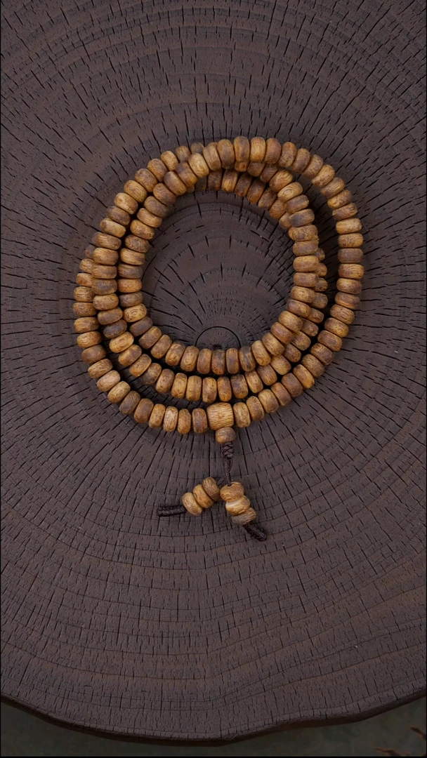 沉香手串老乌身高品质九九沉065算盘珠三圈