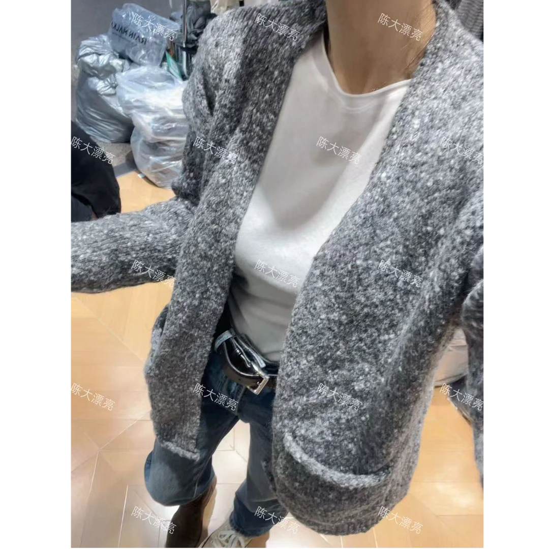 针织宽松型女休闲风毛针织衫中长款毛衣百搭
