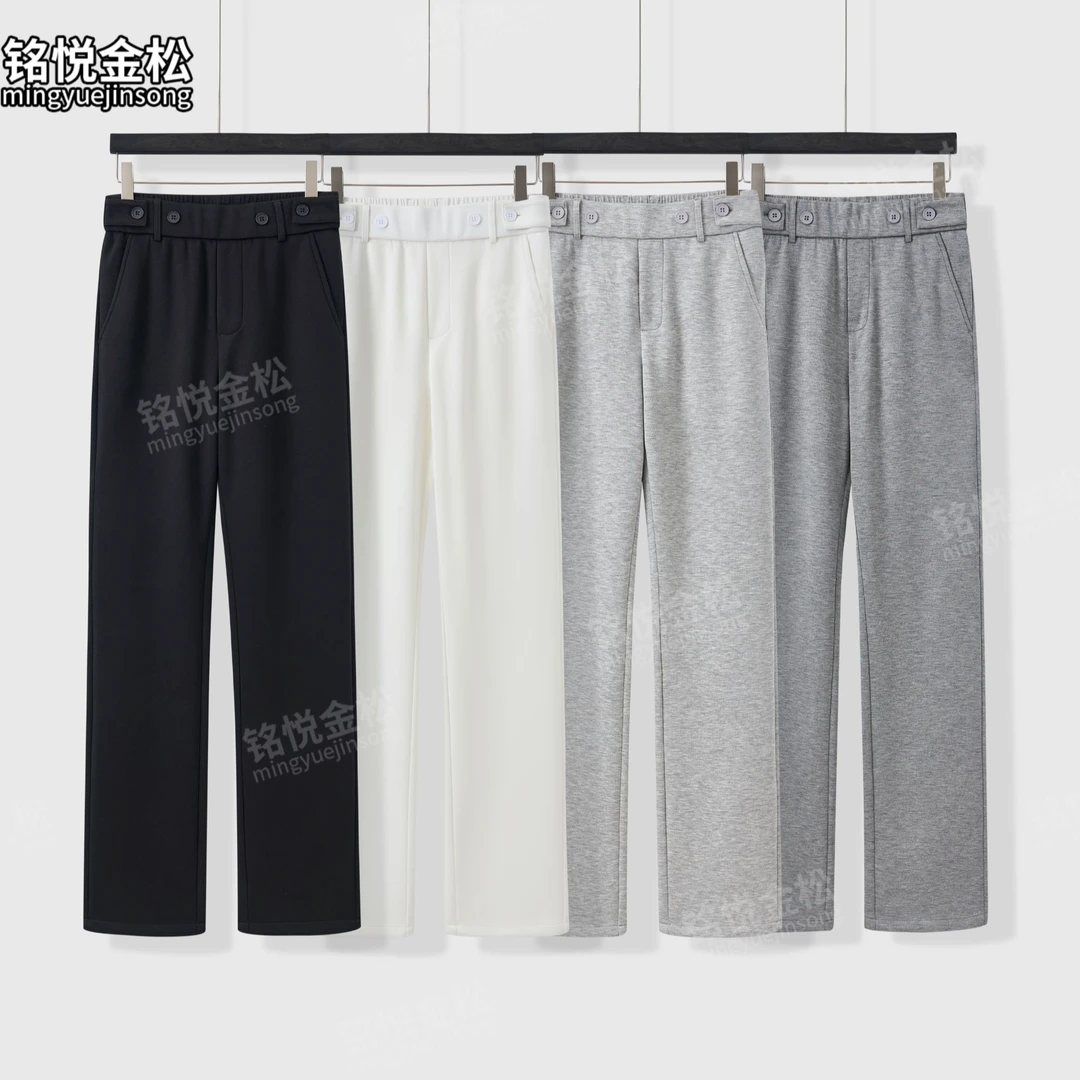 铭悦金松秋冬款直筒裤加绒加厚男士休闲裤子2025网红爆款大码长裤
