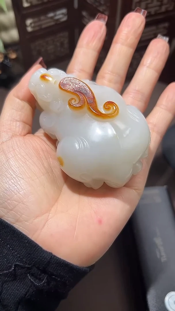 未镶嵌和田玉把件和田玉貔貅手把件35