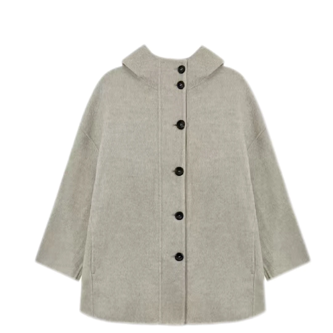 【娇娇专属】连帽双面呢大衣88087